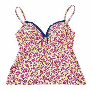 Boden White Floral Printed Swim Tank Top 6
